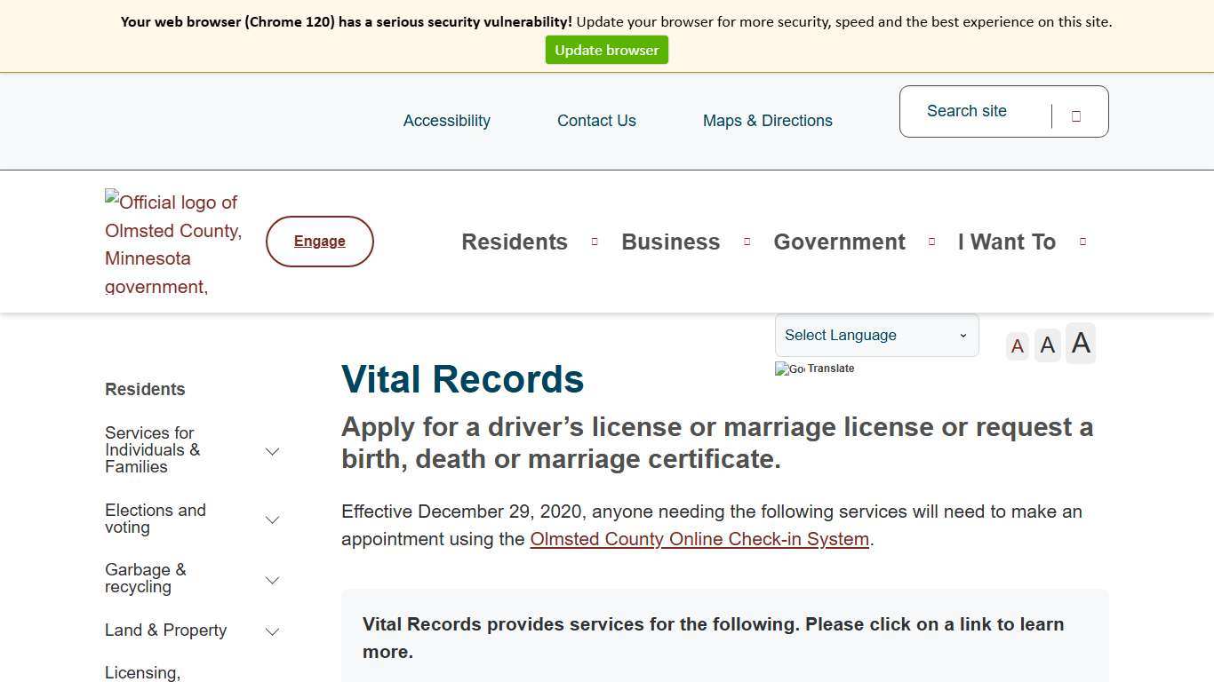 Vital Records | Olmsted County, MN