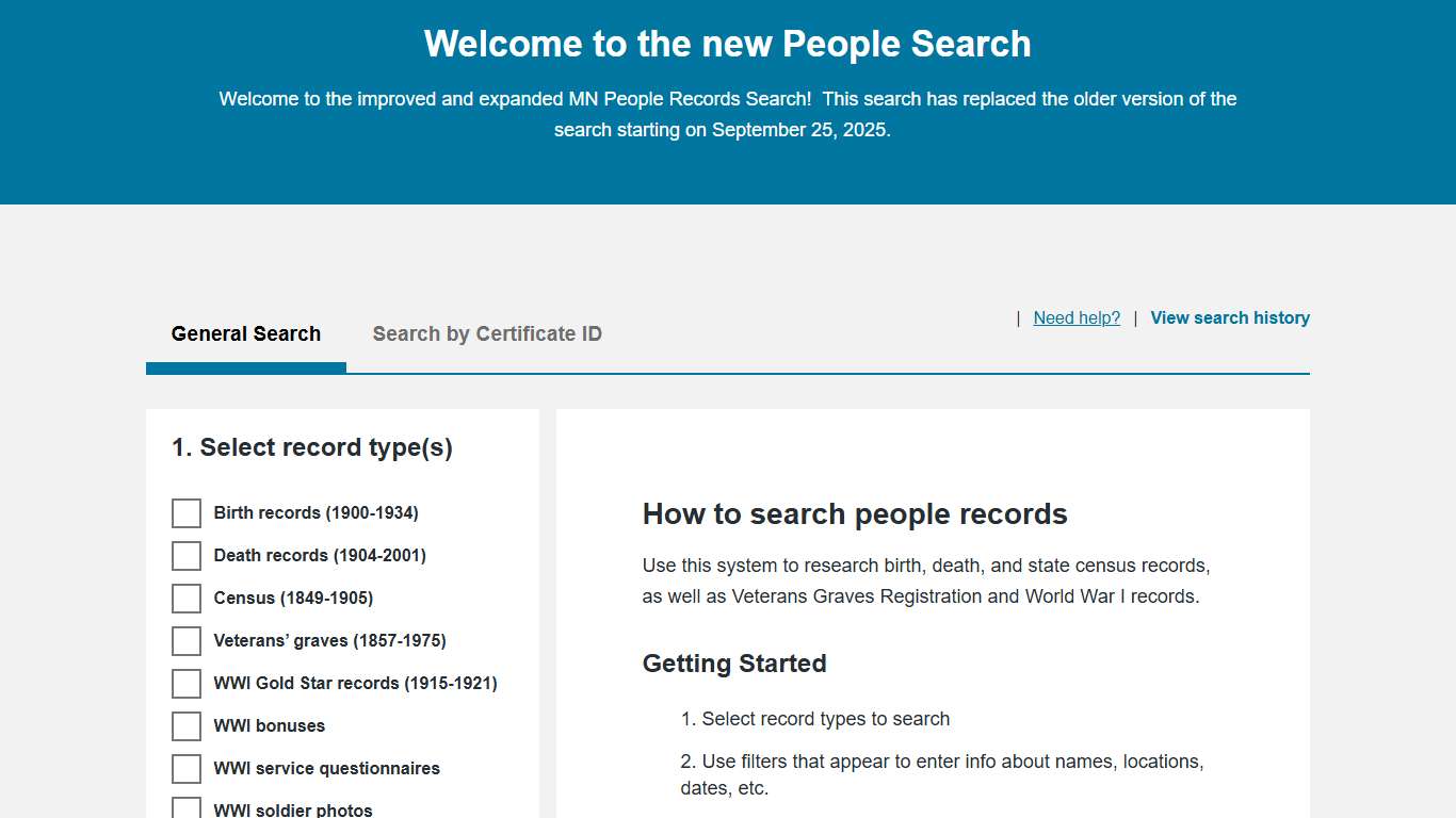 People Search | Minnesota Historical Society